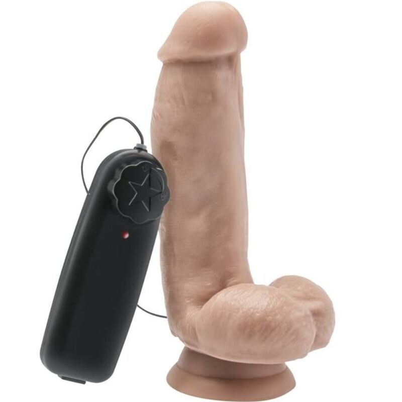 GET REAL - DILDO 12 CM WITH BALLS VIBRATOR SKIN - Kink&Play