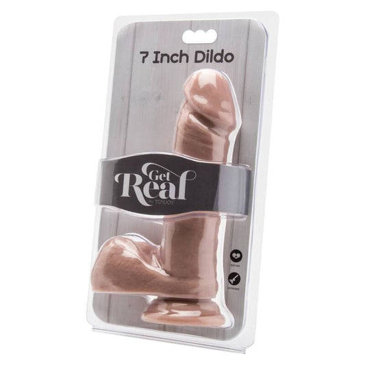 GET REAL - DILDO 18 CM WITH BALLS SKIN - Kink&Play