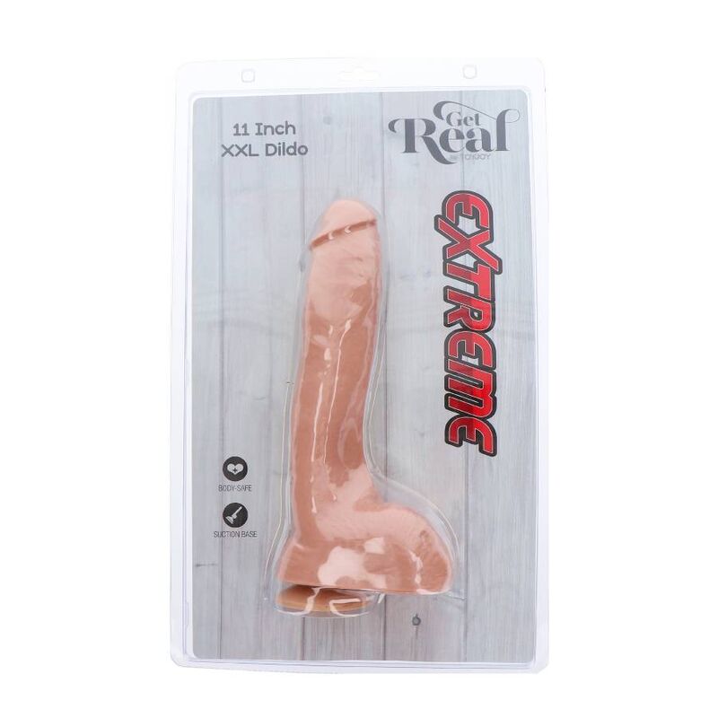 GET REAL - EXTREME XXL DILDO 28 CM SKIN - Kink&Play