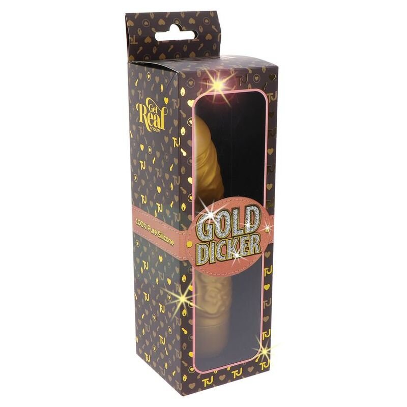 GET REAL - GOLD DICKER STIM VIBRATOR GOLD - Kink&Play