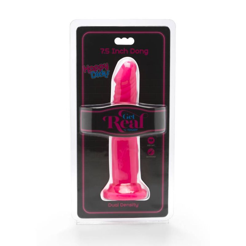 GET REAL - HAPPY DICKS DONG 19 CM PINK - Kink&Play