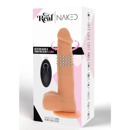 GET REAL - ROTATING BEADS VIBRATING DILDO SKIN - Kink&Play