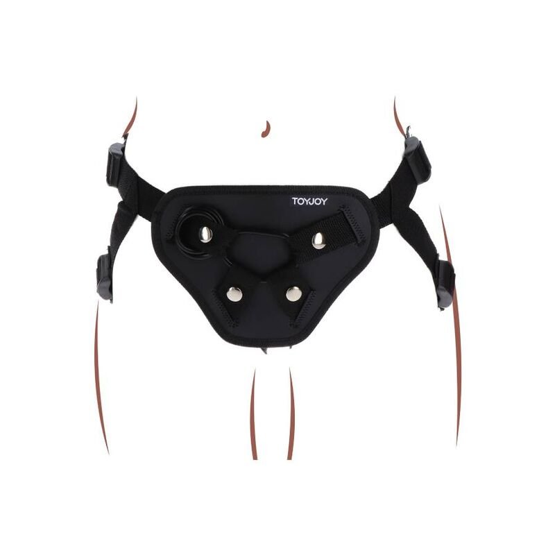 GET REAL - STRAP - ON DELUXE HARNESS BLACK - Kink&Play