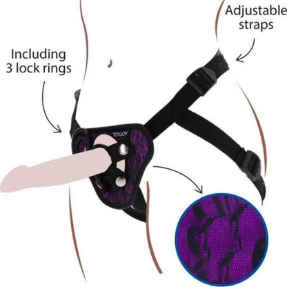 GET REAL - STRAP - ON LACE HARNESS PURPLE - Kink&Play