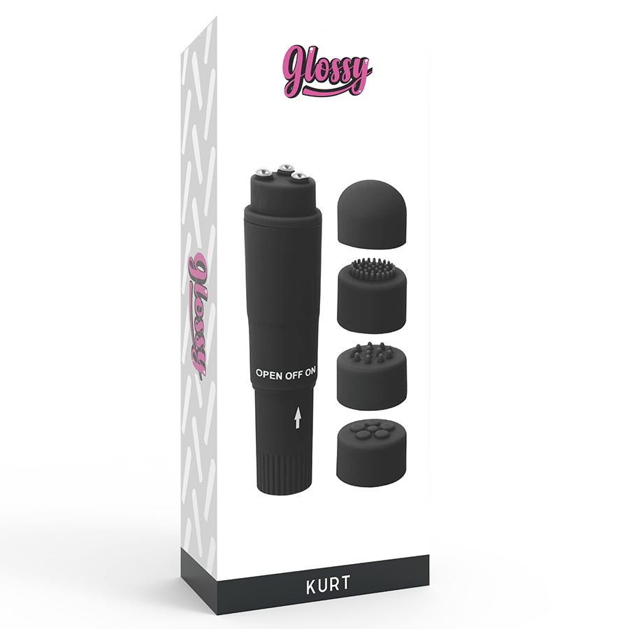 GLOSSY - KURT POCKET MASSAGER BLACK - Kink&Play
