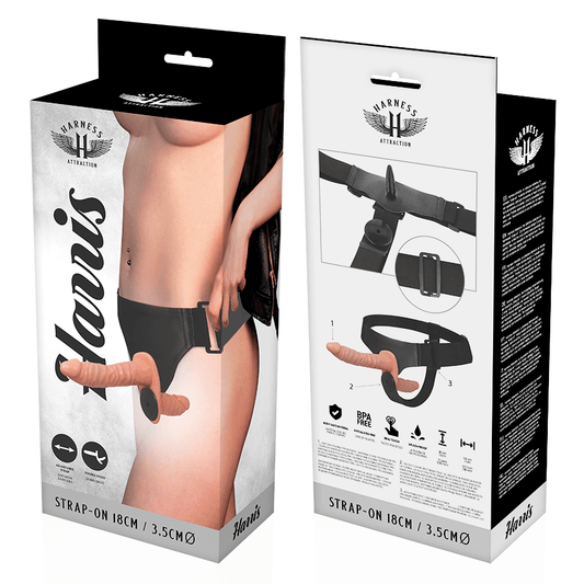 HARNESS ATTRACTION - HARRIS DOUBLE PENETRACI N WITH VIBRATION 18 CM - O - 3.5 CM - Kink&Play