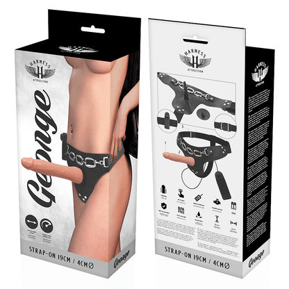 HARNESS ATTRACTION - RNES GEORGE REALISTIC VIBRATOR 19 CM - O - 4 CM - Kink&Play