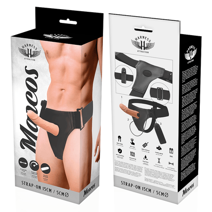 HARNESS ATTRACTION - RNES HOLLOW FRAMES WITH VIBRATOR 15 CM - O - 5 CM - Kink&Play
