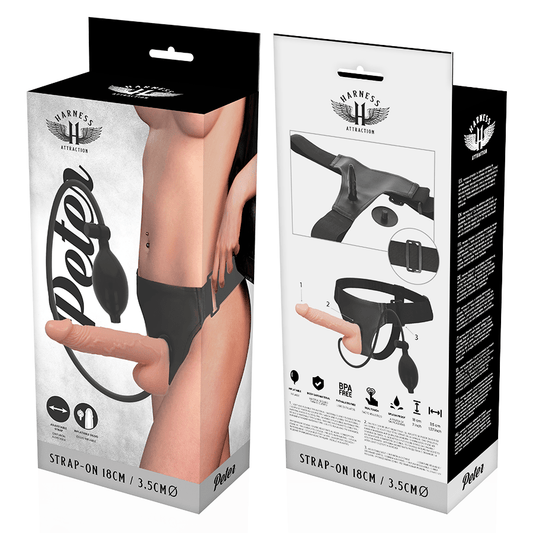 HARNESS ATTRACTION - RNES PETER WITH INFLATABLE PENIS 18 CM - O - 3.5 CM - Kink&Play