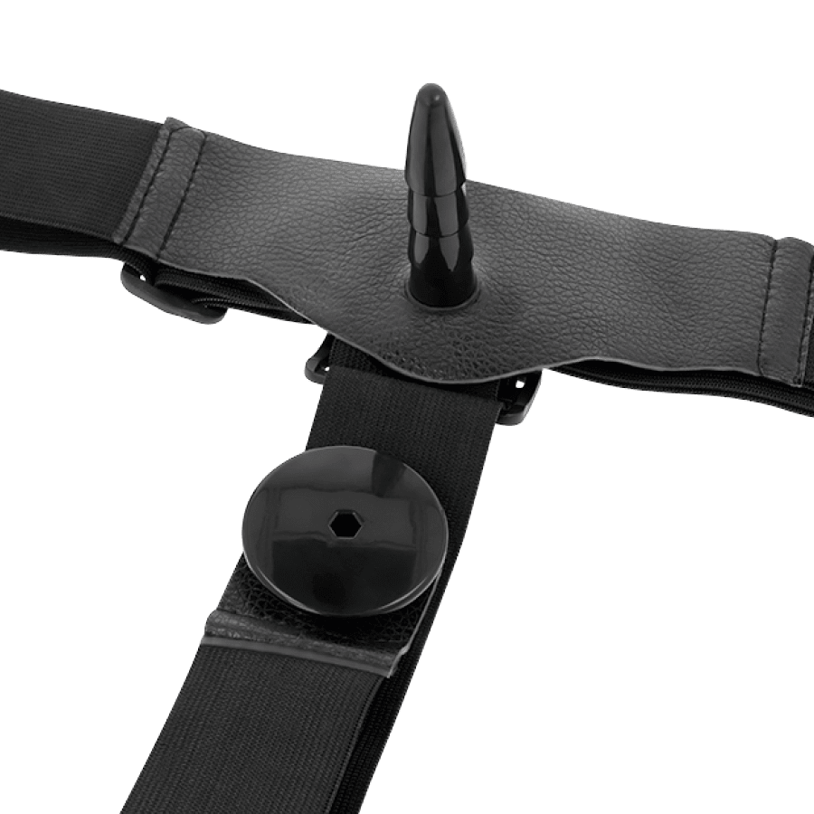 HARNESS ATTRACTION - RODNEY DOUBLE PENETRACI N VIBRATOR 18 CM - O - 3.5 CM - Kink&Play