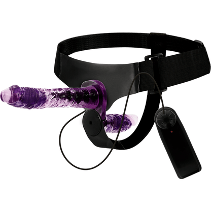 HARNESS ATTRACTION - RODNEY DOUBLE PENETRACI N VIBRATOR 18 CM - O - 3.5 CM - Kink&Play