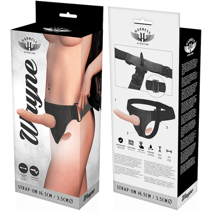 HARNESS ATTRACTION - WAYNE DOUBLE PENETRACI N 16.5 CM - O - 3.5 CM - Kink&Play