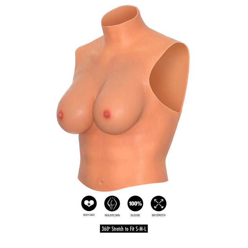 HIDDEN DESIRE - ALTER EGO WEARABLE BREAST SHIRT D - CUP FLESH - Kink&Play