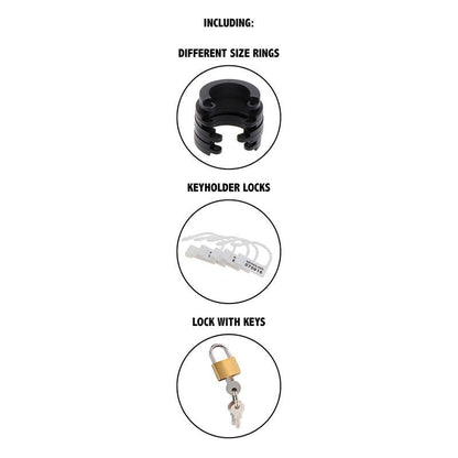 HIDDEN DESIRE - EXTREME CHASTITY COCK CAGE SILICONE SIZE S BLACK - Kink&Play