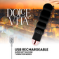 DOLCE VITA - UPPLADDNINGSBAR VIBRATOR SEX SVART 7 HASTIGHETER