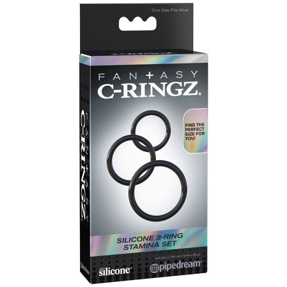 FANTASY C-RINGZ – STAMINA-SET MED 3 SILIKONRINGAR