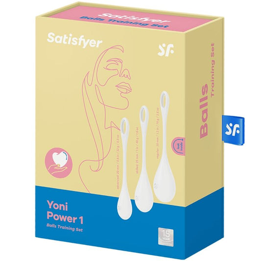SATISFYER - YONI POWER 1 TRÄNINGSSET VIT