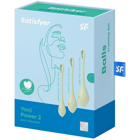 SATISFYER - YONI POWER 2 TRÄNINGSSET GRÖNT