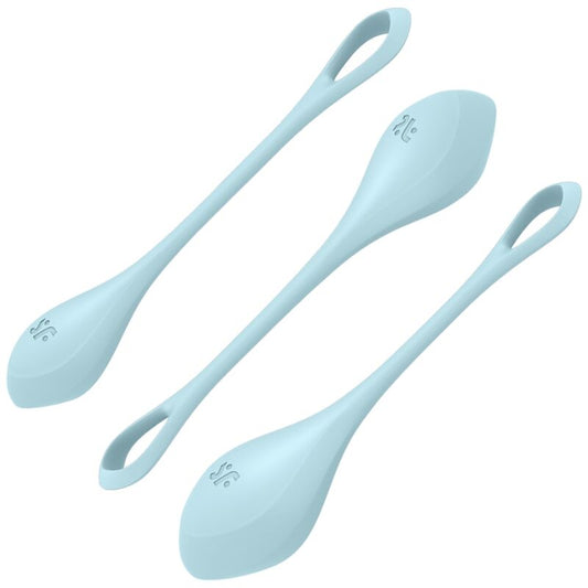 SATISFYER - YONI POWER 2 TRÄNINGSSET BLÅ