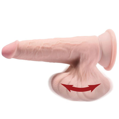 KING COCK - PLUS 3D DILDO MED SVINGANDE KUKKULOR 20.3 CM