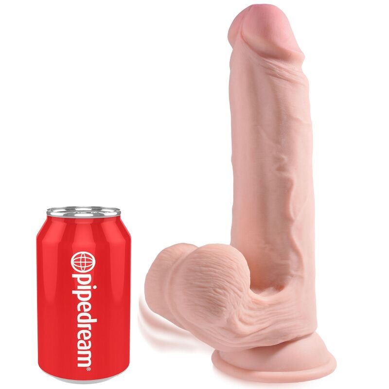 KING COCK - PLUS 3D DILDO MED SVINGANDE KUKKULOR 20.3 CM