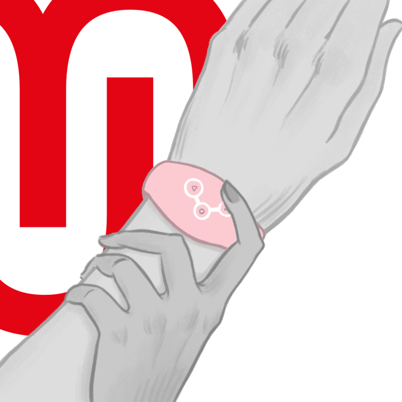 WATCHME - TRÅDLÖS TEKNIKKLOCKA MJUK ROSA