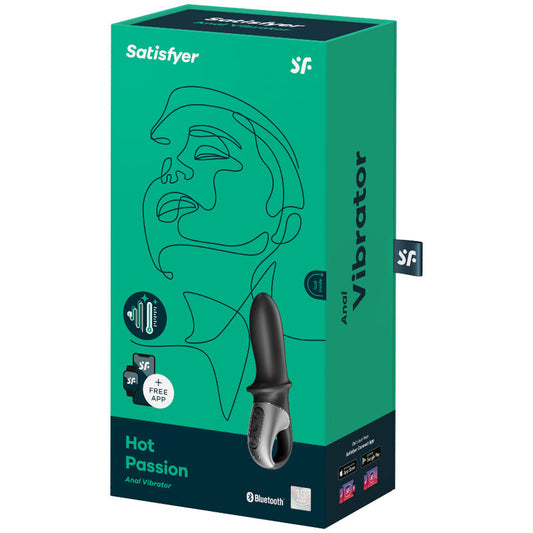 SATISFYER - HET PASSION ANALVIBRATOR APP SVART