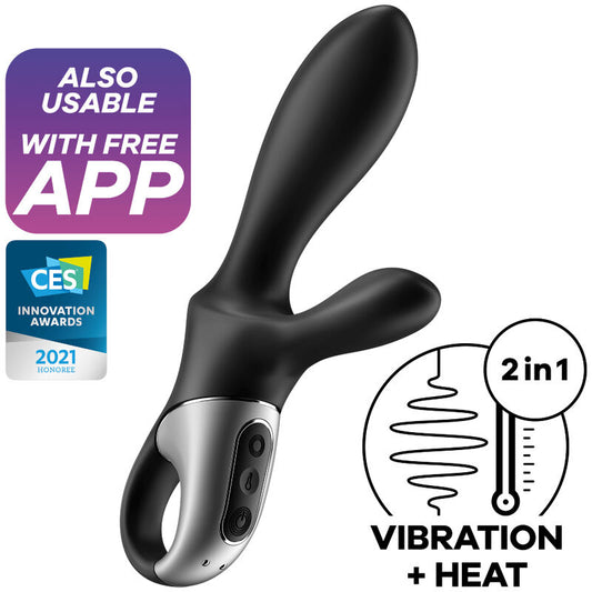 SATISFYER - HEAT CLIMAX+ ANALVIBRATOR APP SVART