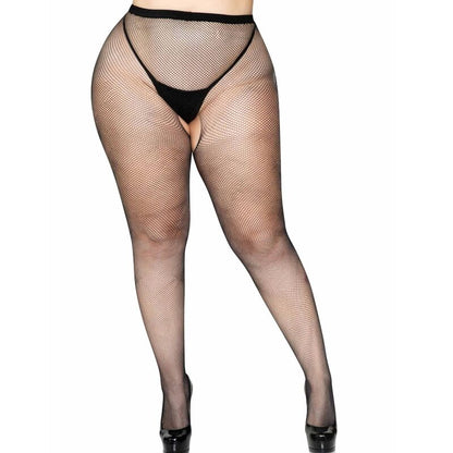 LEG AVENUE - MESH PANTS WITH CROTCH OPENING PLUS - Kink&Play