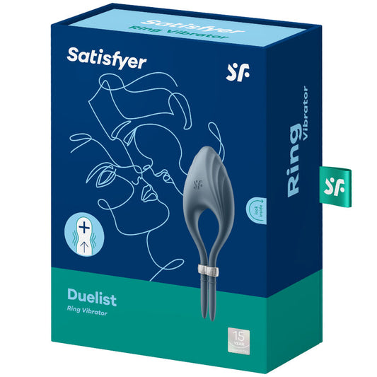 SATISFYER - DUELIST RINGVIBRATOR BLÅ