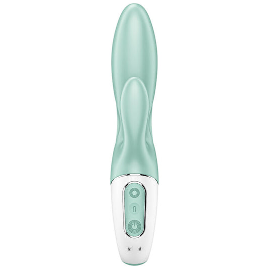 SATISFYER -  AIR PUMP BUNNY 5+ INFLATABLE RABBIT VIBRATOR APP GREEN