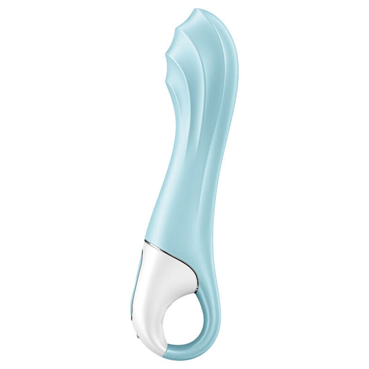 SATISFYER - LUFTPUMPVIBRATOR 5+ UPPBLÅSBARA G-PUNKTSVIBRATOR APP BLÅ