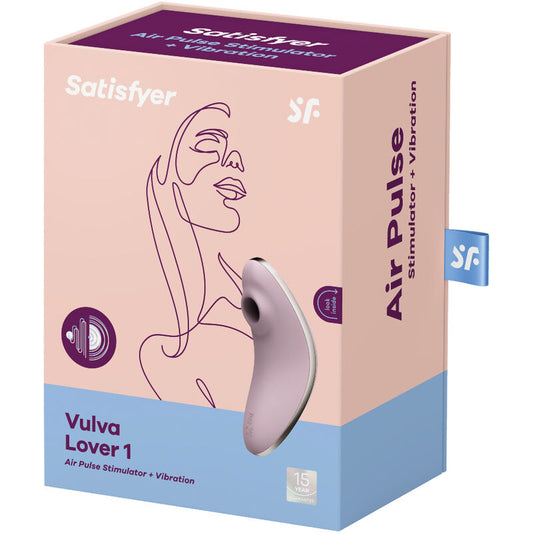 SATISFYER - VULVA LOVER 1 LUFTPULSSTIMULATOR &amp; VIBRATOR BLÅ