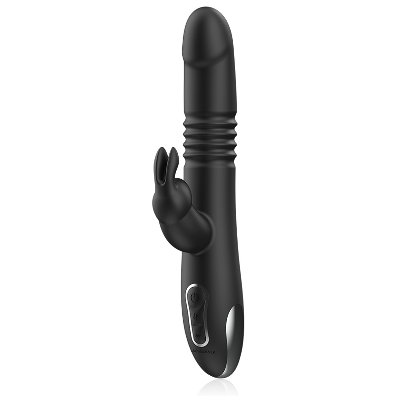 BLACK&SILVER - KENJI UP & DOWN RABBITVIBRATOR + WATCHME FJÄRRKONTROLL