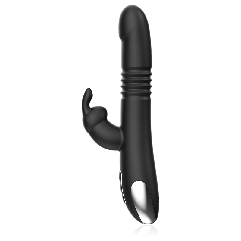 BLACK&SILVER - KENJI UP & DOWN RABBITVIBRATOR + WATCHME FJÄRRKONTROLL