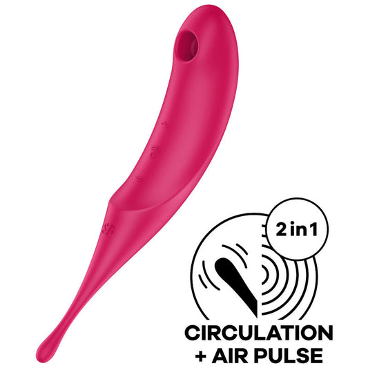 SATISFYER - TWIRLING PRO LUFTPULSSTIMULATOR &amp; VIBRATOR RÖD