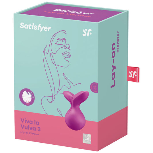 SATISFYER - VIVA LA VULVA 3 LAY-ON VIBRATOR VIOLETT