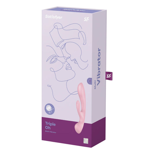 SATISFYER - TRIPPEL OH HYBRIDVIBRATION ROSA