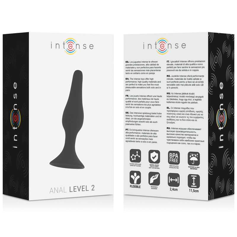 INTENSE - ANAL LEVEL 2 11.5CM BLACK - Kink&Play
