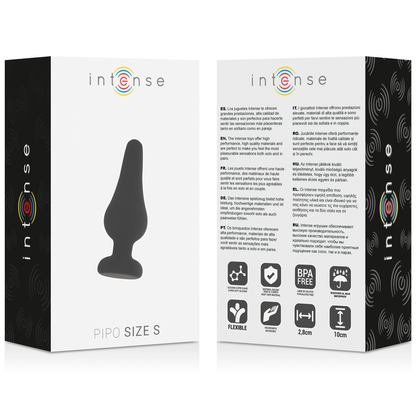 INTENSE - ANAL PLUG PIPO S BLACK SILICONE 9.8 CM - Kink&Play