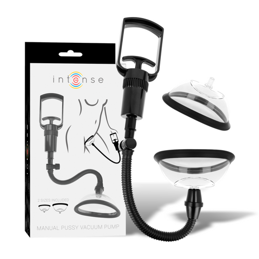 INTENSE - PUMP VAGINAL MANUELL PUMP MED TVÅ UTBYTBARA KUPPAR