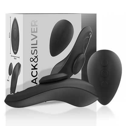 SVART&SILVER - PRESTON UPPLADDNINGSBAR VIBRATOR I SILIKON FÖR TROSOR SVART
