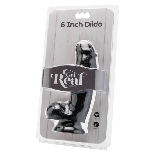GET REAL - DILDO 12 CM MED PUNG SVART