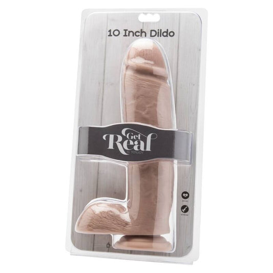 GET REAL - DILDO 25,5 CM MED PUNGAR I HUDEN