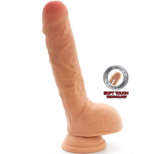GET REAL - DUAL DENSITY DILDO 18 CM PUNG NUDE