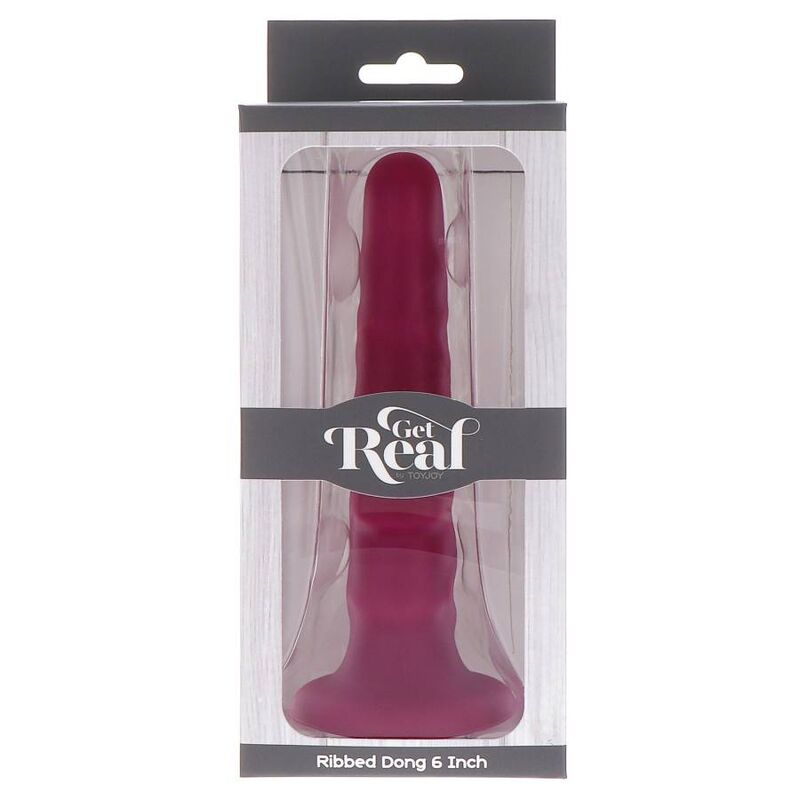 GET REAL - RIBBADE DONG 12 CM RÖD
