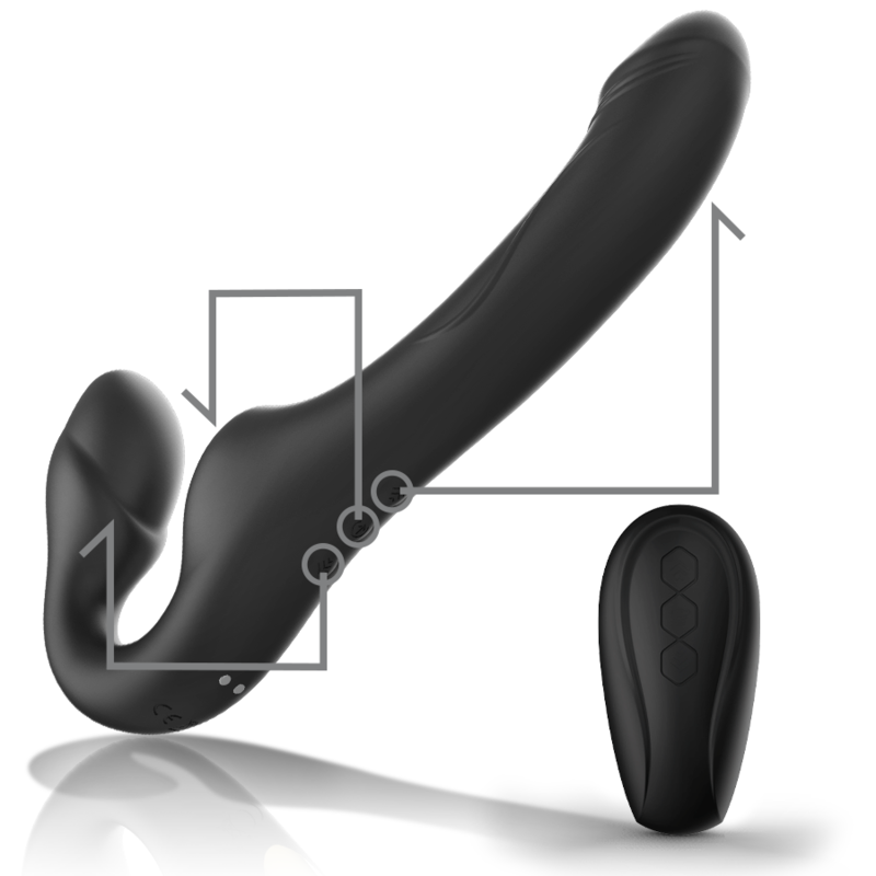 IBIZA - STRAPLESS VIBRATOR MED FJÄRRKONTROLL OCH TRYCKKNAPP