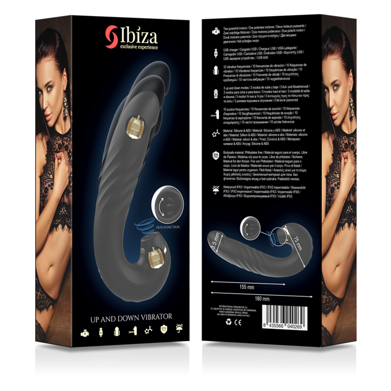 IBIZA - KLIPPA UPP & NER + VIBRATOR + KLITORISSUG