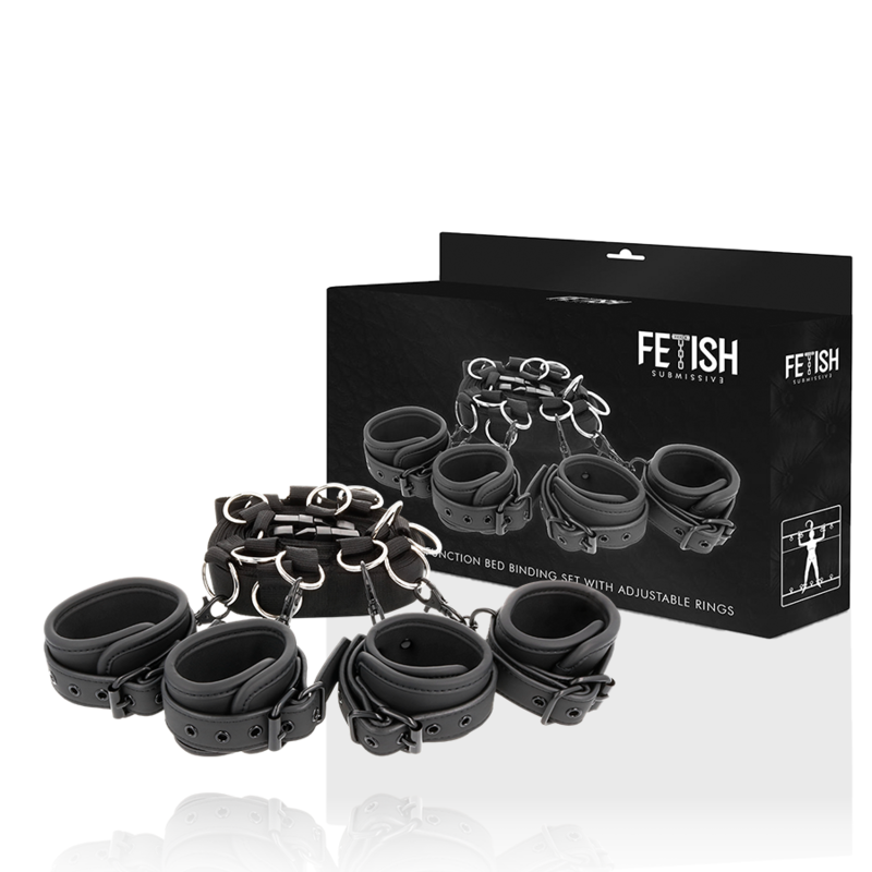FETISH SUBMISSIVE - LUXURY BED TIES SET WITH NOPRENE LINING - Kink&Play