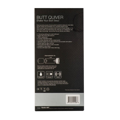 ROCKS-OFF - BUTT QUIVER P-POINT STIMULATOR 7 SPEEDS BLACK - Kink&Play